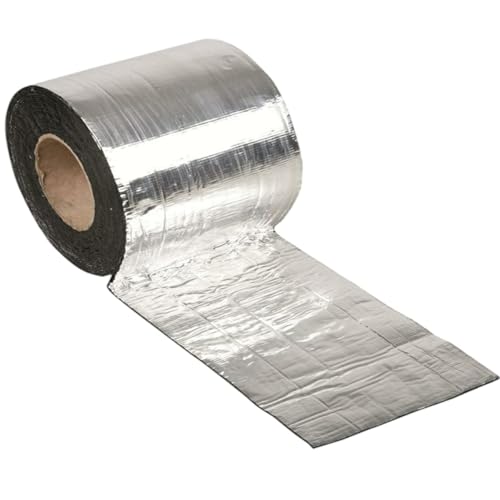 Image of OMEGA Butyl Adhesive Aluminium Waterproof Heavy Duty Leakage Repair Flashing Tape, Roll for Roof, Water Tank, Pipe, Window, Gutter, Crack & Joint Sealing. (300mm x 10mtr)