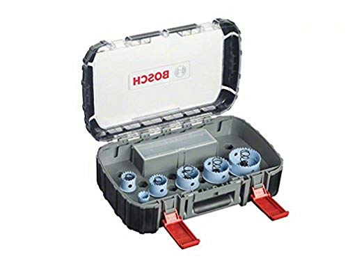Bosch Professional Coffret de 9 Scies Trépan Set pour Electricien Special for Sheet Metal (pour métal et tôles en acier inoxydable, Ø 22-64 mm, Accessoire Perceuses)