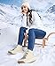 AIRHAS Women's Winter Warm Snow Boots for Women Comfortable Water-Resistant Womens Ankle Boots Fashion Booties(ivory,8.0)