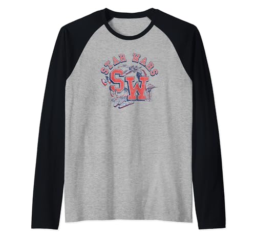 T-shirt Star Wars Millennium Falcon raglan style baseball vintage retro pour fan t-shirt