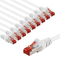 goobay – goobay 65987 CAT6 Netzwerkkabel im 10er Set/Patchkabel gesch