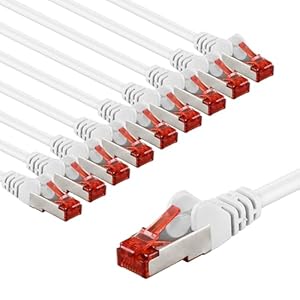 Goobay 65987 CAT6 Netzwerkkabel 10er Set Weiß