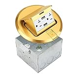 Select Lighting SLFB-PU-USB-BR 20A Pop Up USB Outlet Receptacles, Tamper Resistant Round Electrical
