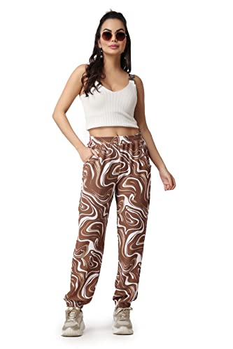 Image of POPWINGS Casual Printed Joggers for Women || Stylish Western Women Joggers for Summer || Pull-On Women Joggers Pants || Women Joggers for Summer