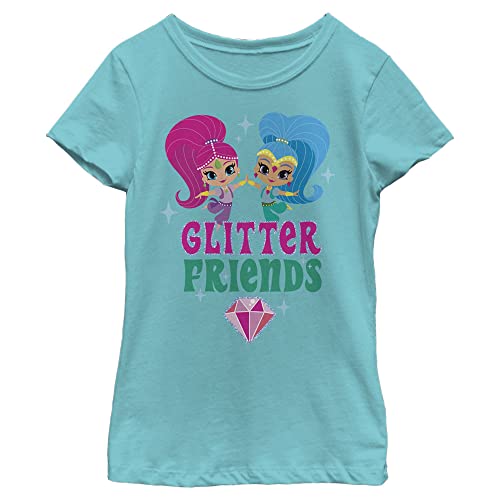 Nickelodeon Shimmer and Shine Glitter Friends Girls Short Sleeve Tee Shirt