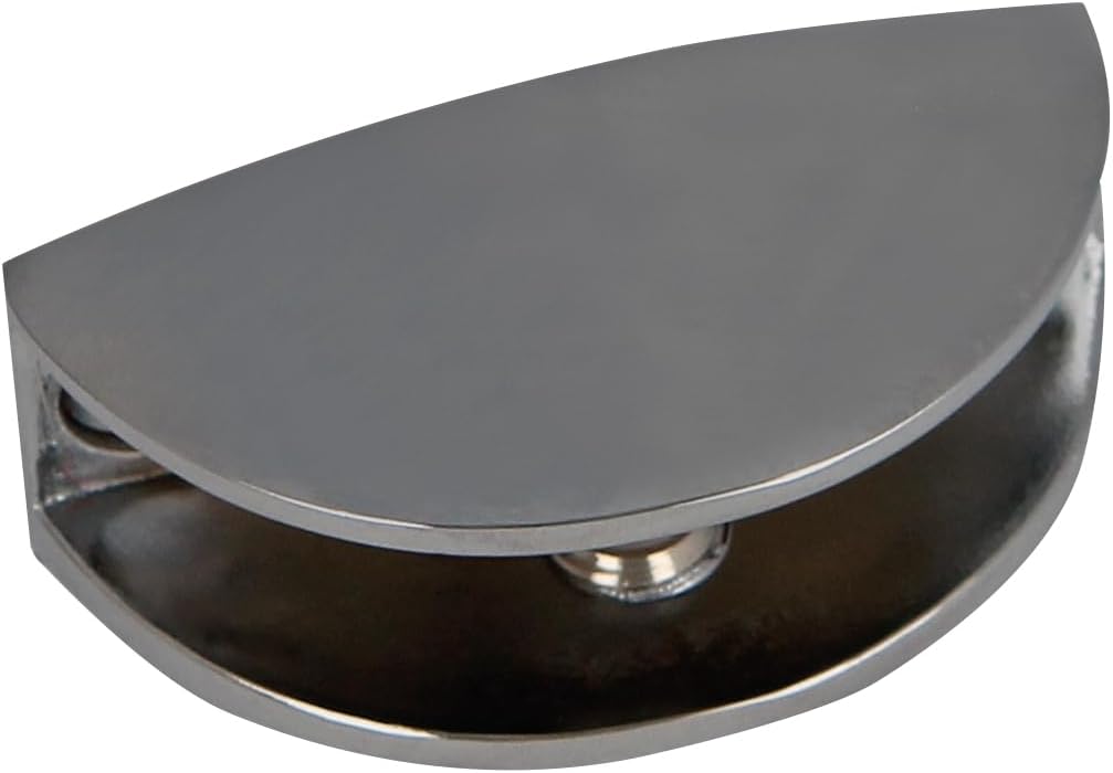 Amig - Shelf Clip Support | Maximum Opening of 10 mm | Set of 2 | For Placing Shelves and Shelves in Walls, Cabinets or Furniture | Zamak Chrome