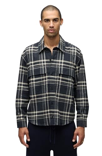 Chemise homme Hudson plaid flannel chaude contre le froid de l'hiver
