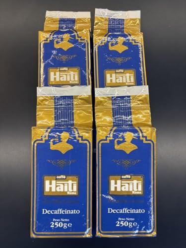 Caffè Haiti Roma Café Molido Descafeinado envasado al vacío 4 x 250 g
