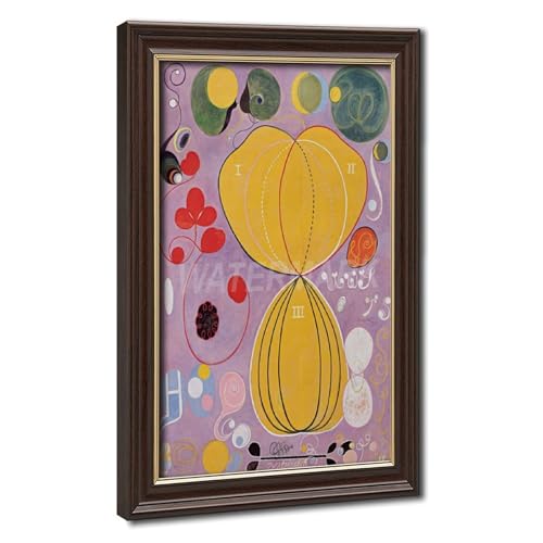 Toile Hilma Klint décoration murale bureau cadre inclus 61x91