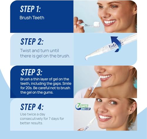 Image of VieBeauti Teeth Whitening Pen (2 Pcs), 20+ Uses, Effective, Painless, No Sensitivity, Travel-Friendly, Easy to Use, Beautiful White Smile, Mint Flavor