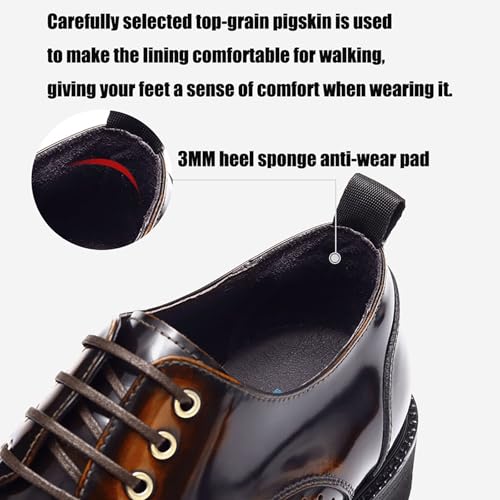 Business Casual Shoes for Men Premium Patent Leather Oxfords with Anti-Slip Sole Versatile Dress Shoes for Office, Weddings and Daily Wear3