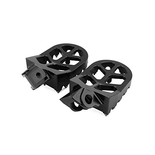 Image of AnXin Dirt Bike Foot Pegs Wider Footpegs Foot Pedals Rests CNC for KX65 00-23 KX85 01-23 KLX 140 KLX140 08-23 KX100 98-21 KX112 22-23 KX80 Black
