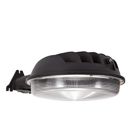 Lit-Path Dusk To Dawn Led Area Light, Outdoor Barn Light For Yard Security, 66W 5000 Lumens, 5000K Daylight White, Aluminum Housing Plus Clear Shade, Matte Black Finish #TOP1