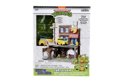 Teenage Mutant Ninja Turtles Turtle Lair Nano Scene w/ 1.65" Die-Cast Collectible Figures, Toys for Kids and Adults - Image 2
