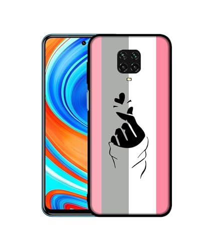 Image of Cute Mini Love Design Premium 2D Printed Metal Back Case Cover for Mi Redmi Note 9 Pro /Note 9 Pro Max /Poco M2 Pro