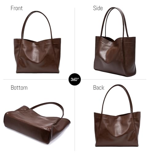 Image of Large Tote Bag for Women Purses for Women Shoulder Bag Durable Vegan Leather Handbag Purse for Women Everyday Work