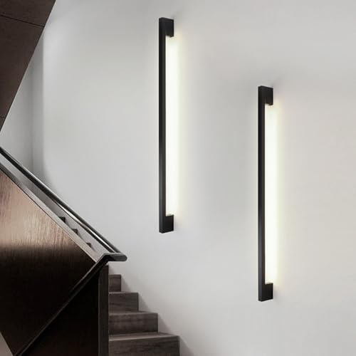 Luz de pared negra decorativa para iluminar con elegancia la sala de estar y las escaleras
