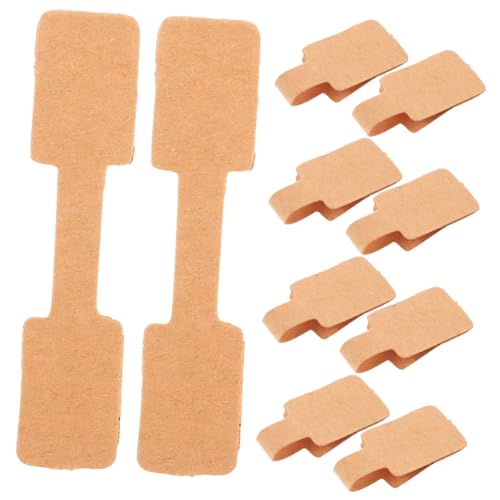 GARIOUANS 300個入りクラフト紙粘着ラベル 角型空ジュエリー価格タグ ネック