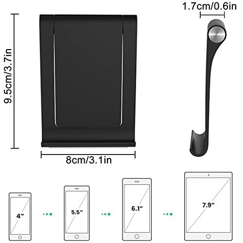 Portatile Telefono Supporto Tomicy multi angolo Tablet Telefono Supporto universale di ricarica del telefono tablet Supporto pieghevole compatibile nero lettori per e-book e telefoni 2 PCS - Image 3