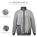 VIAOLI Scrub Jackets for Women Long Sleeve Zip Front Coat Side Pocket Soft Stretch Nurse Jacket Lapel Track Jacket (Grey,M,Medium)