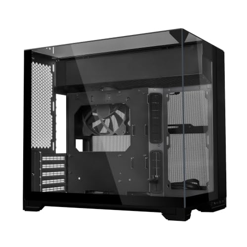 Lian Li O11 Vision-M mATX PC Case, 1 x 140mm Fan, High-Airflow, Black