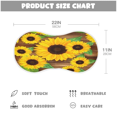 Kigai Sunflower Baby Burp Cloths Extra Soft and Absorbent Burping Rags Cotton Burping Clothes Baby Washcloths for Newborn Boys Girls - 1 Pack4