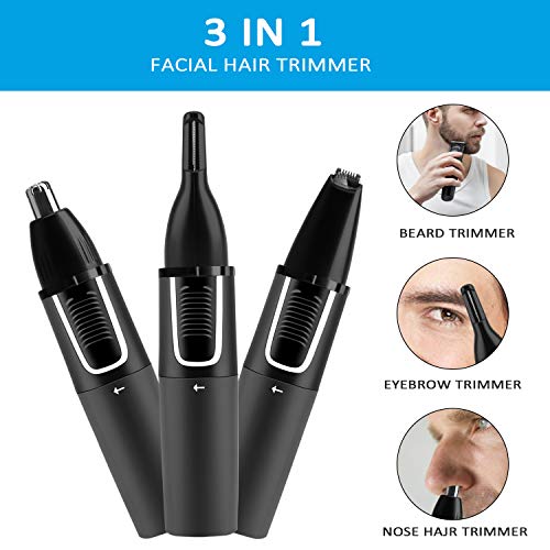 Aotesbu Ear And Nose Hair Trimmer Clipper, Professional Usb Rechargeable Painless Facial Hair Trimmer For Men And Women, 3 In 1 Lightweight Ipx7 Waterproof Nostril Nasal Hair Vacuum Cleaning System #TOP1