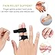 Fhioevt 10 Stück Fingerschiene Kleiner Finger Splints Trigger Finger Schiene Fingerbandage mit Verstellbarer Klettverschluss Fingerschutz für Mittelfinger Zeigefinger Ringfinger Arthrose (Schwarz, L)