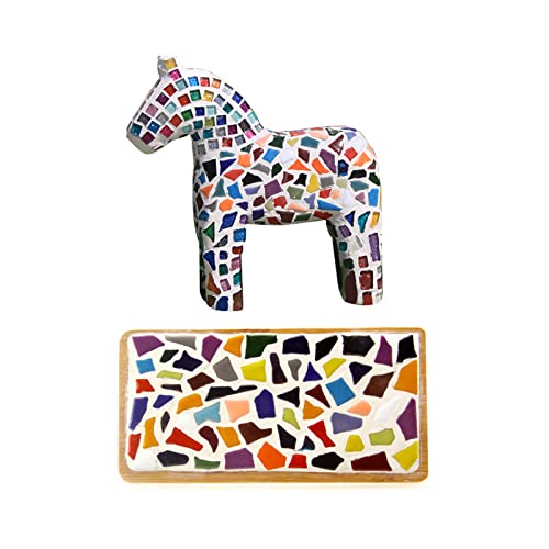 Pinuo&Ke 200 Pieces / 200 G Square Shapes 1X1 Cm Mosaic Tiles Square Ceramic Mosaic Mosaic Glass Pieces For Home Decoration Or Diy Crafts - Purple #TOP3