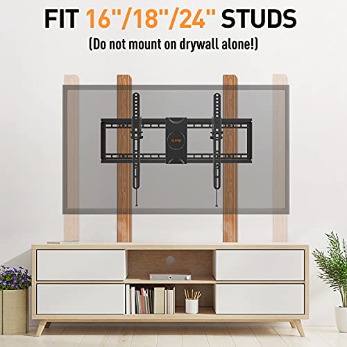 Elived Ul Listed Tv Wall Mount For Most 37-75 Inch Flat Screen Curved Tvs, Universal Tilt Tv Mount Fits 16”, 18”, 24” Studs, Low Profile Wall Mount Tv Bracket Max Vesa 600X400Mm #TOP2