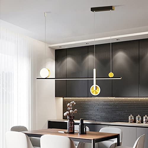 Lustre LED dimmable et suspension moderne réglable pour table à manger