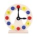 VILLCASE Hölzerne Nummer Uhr Spielzeug Holz Farbe Sortieren Uhr Lehre Zeitnummer Uhr Früheres Lernen Pädagogisches Spielzeug für Kleinkind Baby Kinder