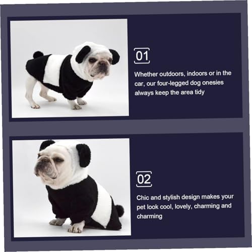 Disfraz para perro panda cálido y suave talla M miniatura 5
