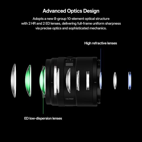 Image of VILTROX 90mm F2.2 EVO E Lens Telephoto APS-C Autofocus Large Aperture Prime Lens Compatible with Sony E-Mount Mirrorless Cameras ZV-E10 II EV10 a6600 a6400 A7IV A7CII A7RV FX3 A7SIII A7C A1 A9 A9II