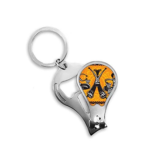 Coupe-ongles mexicain à motif totems et tambourin pour manucure