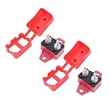 Dilwe 2-teiliger Leistungsschalter mit Automatischer Rückstellung, Langlebiges Gummi-Metall-Design, Überlastschutz mit Abdeckung für den Einsatz in der Automobil- und Schifffahrtsbranche (10A)