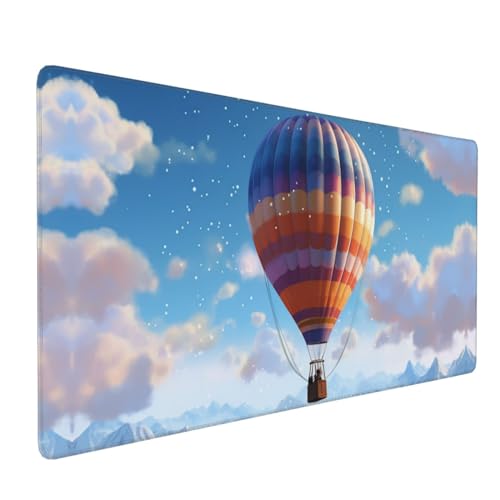 Grand tapis de souris de jeu montgolfière fini les glissements et les taches