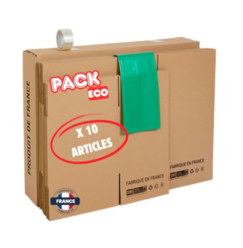 Kit Déménagement Tout-en-Un Studio T1| Pratique & Économique | Livré à votre domicile | Cartons - Papier Bulle - Adhésif | Facilitez-vous votre Déménagement | Tellement Utile et Approuvé (10)