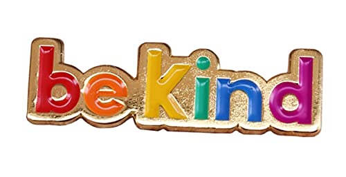 Be Kind LGBTQ+ Love is Love Cute Rainbow Metal Pin Badge