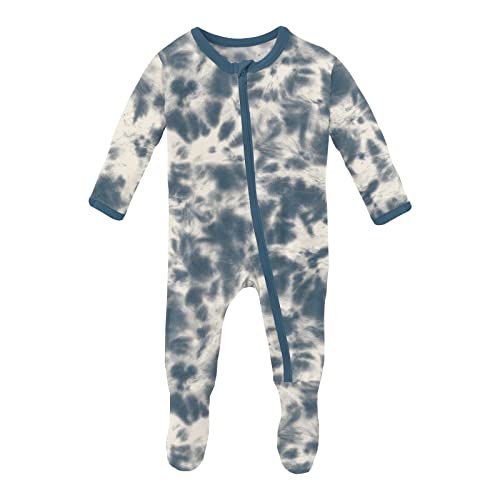 Image of KicKee Baby & Toddler Zip Footie – Ultra-Soft Bamboo Viscose Pajamas with Flip Paws and Grippy Feet