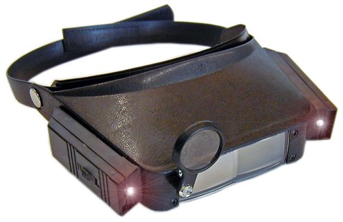 Headband Magnifier with Lights & Three Adjustable Lenses