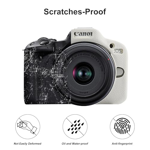 Funda ligera de silicona para Canon EOS R50 beige miniatura 4