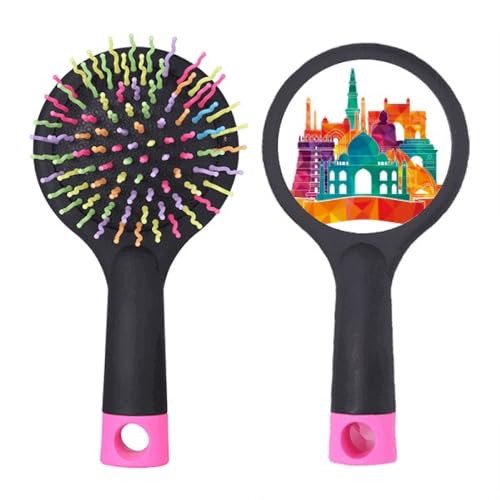 Brosse démêlante anti-nœuds avec coussin souple : soin des cheveux et design monuments