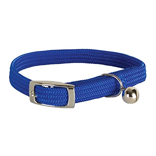 Polytrans Collier Nylon élastique Bleu pour Chat