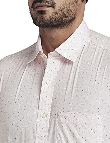 Image of Colorplus Men's Pure Cotton Print Pattern Tailored Fit Spread Collar Half Sleeve Casual Shirt