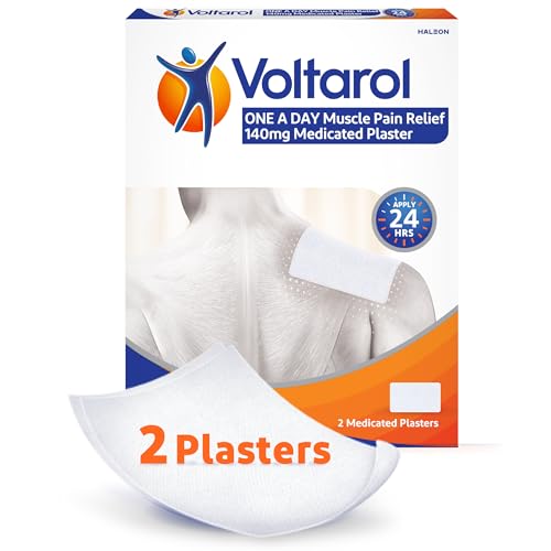 Voltarol One a Day Muscle Pain Relief Medicated Plaster Patches, 2 Pack