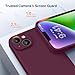Miracase Designed for iPhone 14 Case with Screen Protector,[Upgraded Enhanced Camera Protection],Shockproof Liquid Silicone Case with Microfiber Lining, 6.1 inch, Wine Red