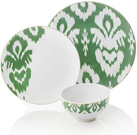 Zm Decor İkat Yeşil Dubai, Tabak, 28 cm - Görsel 1