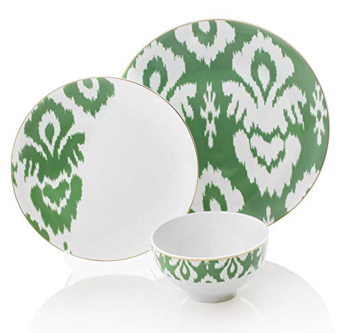 Zm Decor İkat Yeşil Dubai, Tabak, 28 cm