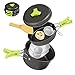 Ballery 8 Piezas Juego de cazuelas de Camping con Bolsa de Malla para Camping, Senderismo, Picnic